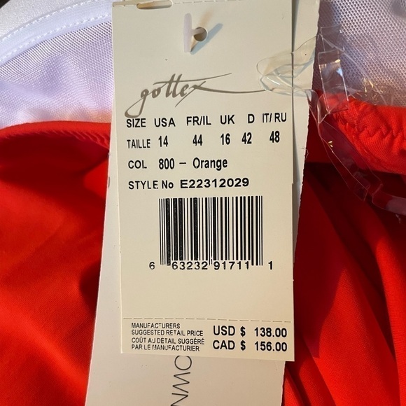 New! Profile by Gottex Tango Deep V Halter One Piece Swimsuit - Picture 5 of 6